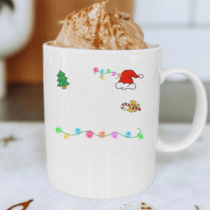 Is It Christmas Break Yet Teacher Xmas Light Santa Hat Graphic Print Coffee Mug, novelty gifts, funny gifts