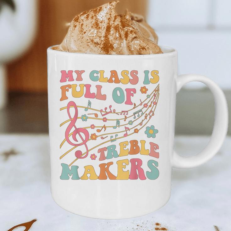 My Class Is Full Of Treble Makers Funny Music Teacher Groovy Men Women Girls Kids Graphic Print Coffee Mug, novelty gifts, funny gifts