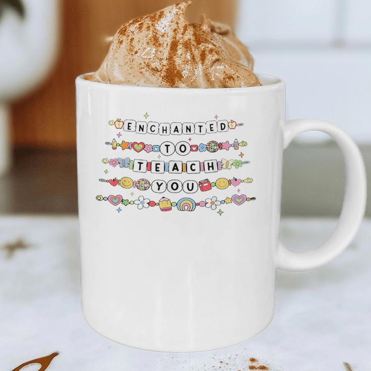 Enchanted To Teach You Friendship Bracelet Teacher Girl Kids Graphic Print Coffee Mug, novelty gifts, funny gifts Enchanted To Teach You Friendship Bracelet Teacher Girl Kids Graphic Print Coffee Mug, novelty gifts, funny gifts