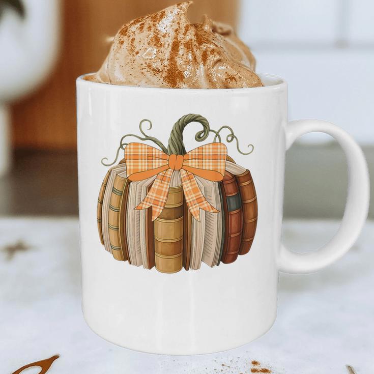 Fall Book Pumpkin Halloween Teacher Librarian Thanksgiving Graphic Print Coffee Mug, novelty gifts, funny gifts