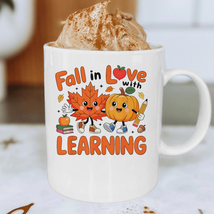Fall In Love With Learning Thanksgiving Teacher Student Kids Graphic Print Coffee Mug, novelty gifts, funny gifts Fall In Love With Learning Thanksgiving Teacher Student Kids Graphic Print Coffee Mug, novelty gifts, funny gifts