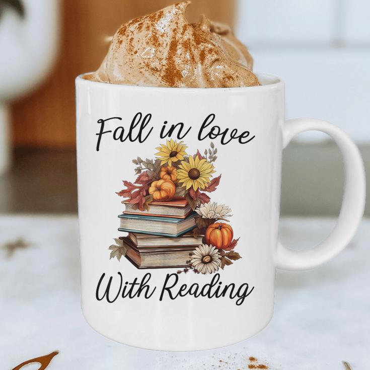 Fall In Love With Reading Book Autumn Teachers Pumpkins Graphic Print Coffee Mug, novelty gifts, funny gifts Fall In Love With Reading Book Autumn Teachers Pumpkins Graphic Print Coffee Mug, novelty gifts, funny gifts
