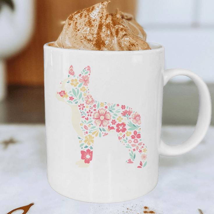 Floral FLower Boston Terrier Mom Grandma Graphic Print Coffee Mug, novelty gifts, funny gifts