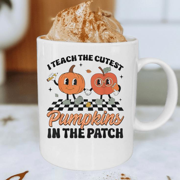Groovy I Teach The Cutest Pumpkins In The Patch For Teacher Graphic Print Coffee Mug, novelty gifts, funny gifts