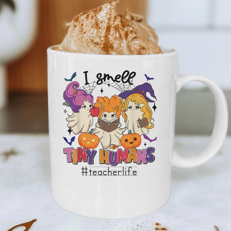 Halloween Teacher Smell a Tiny Human Ghost Spooky Season Graphic Print Coffee Mug, novelty gifts, funny gifts