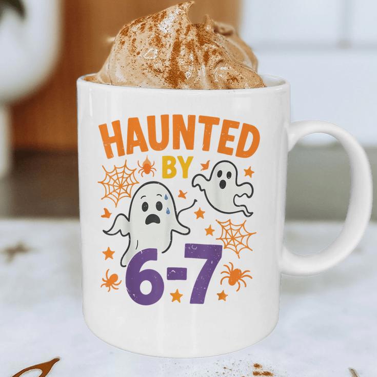 Haunted 67 Ghost Math Teacher Halloween Costume Math Pun Graphic Print Coffee Mug, novelty gifts, funny gifts