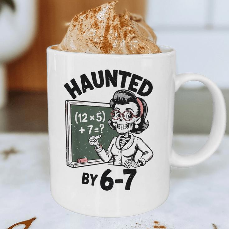 Haunted 67 Skeleton Math Teacher Halloween Costume Math Pun Graphic Print Coffee Mug, novelty gifts, funny gifts Haunted 67 Skeleton Math Teacher Halloween Costume Math Pun Graphic Print Coffee Mug, novelty gifts, funny gifts