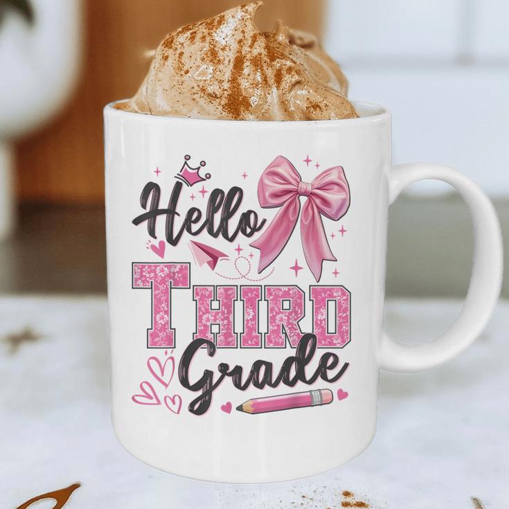 Hello Third Grade First Day Of School Coquette Teacher Girl Graphic Print Coffee Mug, novelty gifts, funny gifts Hello Third Grade First Day Of School Coquette Teacher Girl Graphic Print Coffee Mug, novelty gifts, funny gifts