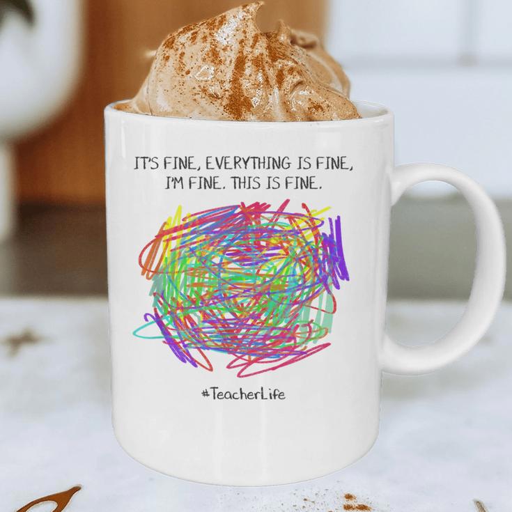 It's Fine Everything Is Fine I'm Fine Pre K Teacher Life For Men Women Girls Kids Graphic Print Coffee Mug, novelty gifts, funny gifts It's Fine Everything Is Fine I'm Fine Pre K Teacher Life For Men Women Girls Kids Graphic Print Coffee Mug, novelty gifts, funny gifts