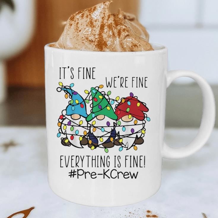 It's Fine We'Re Fine Gnome Pre-K Teacher Christmas Light For Men Women Graphic Print Coffee Mug, novelty gifts, funny gifts It's Fine We'Re Fine Gnome Pre-K Teacher Christmas Light For Men Women Graphic Print Coffee Mug, novelty gifts, funny gifts