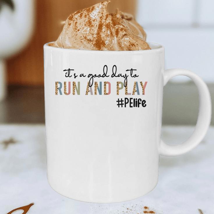 It's a Good Day To Run And Play Leopard PE Teacher Life Graphic Print Coffee Mug, novelty gifts, funny gifts It's a Good Day To Run And Play Leopard PE Teacher Life Graphic Print Coffee Mug, novelty gifts, funny gifts
