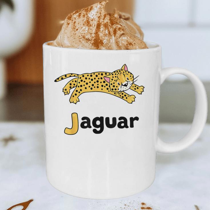 J Is For Jaguar ABC Alphabet T-Shirt For Teachers Students Graphic Print Coffee Mug, novelty gifts, funny gifts