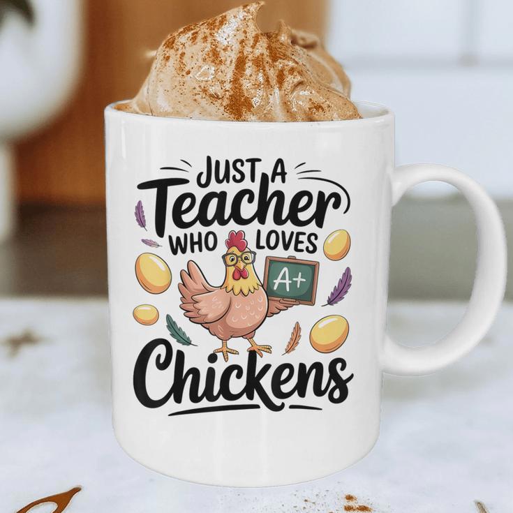 Just a Teacher Who Loves Chickens Chicken Farm Animal Lover Graphic Print Coffee Mug, novelty gifts, funny gifts Just a Teacher Who Loves Chickens Chicken Farm Animal Lover Graphic Print Coffee Mug, novelty gifts, funny gifts