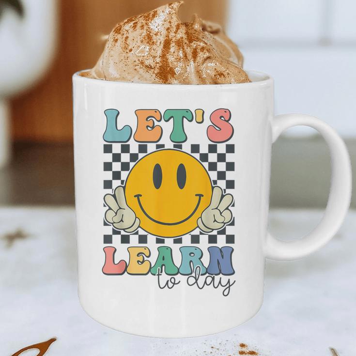 Let's Learn Today Smile Face Back To School For Teacher Kids Graphic Print Coffee Mug, novelty gifts, funny gifts Let's Learn Today Smile Face Back To School For Teacher Kids Graphic Print Coffee Mug, novelty gifts, funny gifts