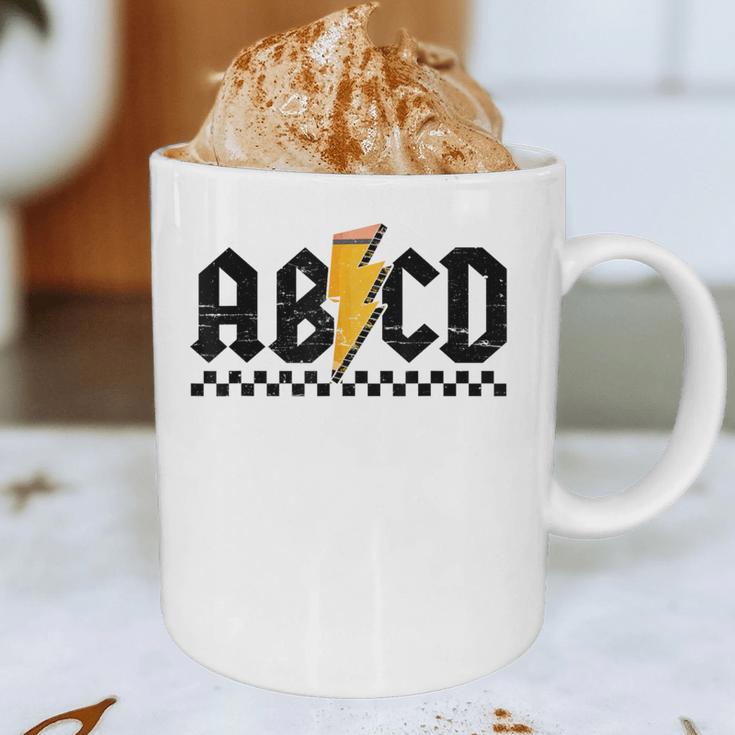 Lightning Pencil Rock'n Roll ABCD Teacher Back To School Kid Graphic Print Coffee Mug, novelty gifts, funny gifts Lightning Pencil Rock'n Roll ABCD Teacher Back To School Kid Graphic Print Coffee Mug, novelty gifts, funny gifts