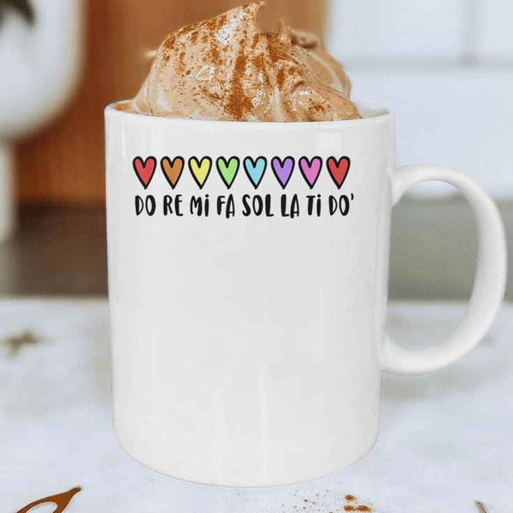 Music Teacher Hearts Music Teaching Graphic Print Coffee Mug, novelty gifts, funny gifts
