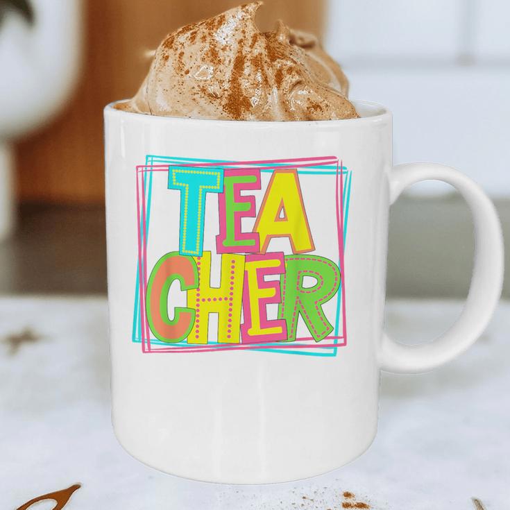 Neon Retro Teacher Cute Teacher Team New Teacher Back To Sch Graphic Print Coffee Mug, novelty gifts, funny gifts Neon Retro Teacher Cute Teacher Team New Teacher Back To Sch Graphic Print Coffee Mug, novelty gifts, funny gifts