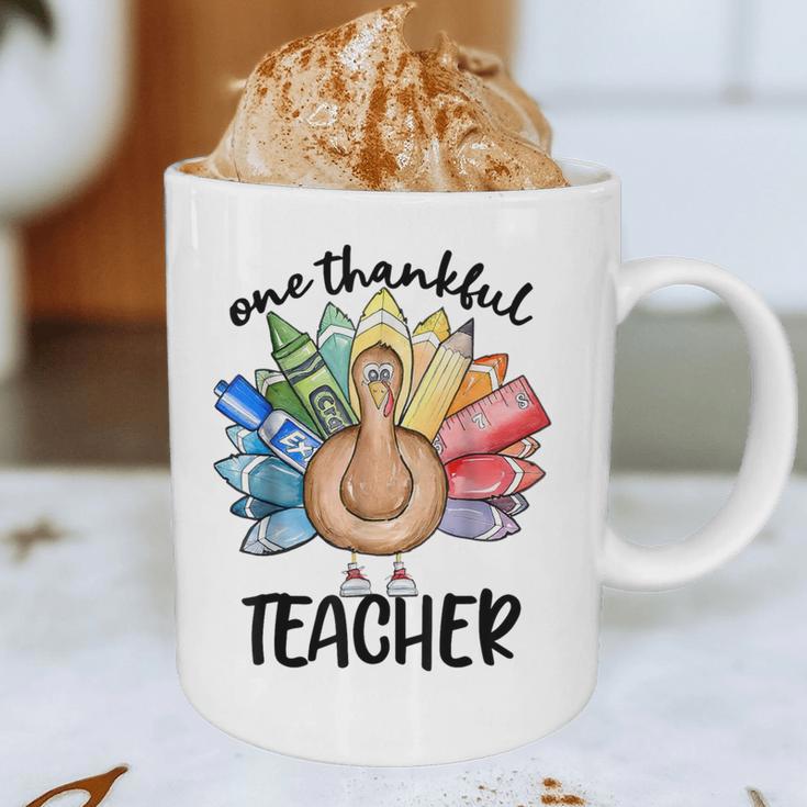 One Thankful Teacher Turkey Pencil Thanksgiving Teachers Graphic Print Coffee Mug, novelty gifts, funny gifts One Thankful Teacher Turkey Pencil Thanksgiving Teachers Graphic Print Coffee Mug, novelty gifts, funny gifts