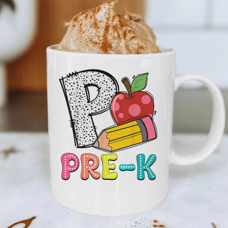 P Is For Pre-K Teacher Pencil Apple Back To School Graphic Print Coffee Mug, novelty gifts, funny gifts P Is For Pre-K Teacher Pencil Apple Back To School Graphic Print Coffee Mug, novelty gifts, funny gifts