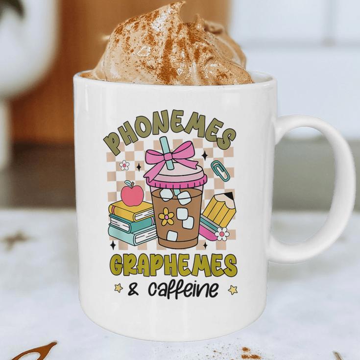 Phonemes Graphemes Caffeine Back To School Reading Teacher Graphic Print Coffee Mug, novelty gifts, funny gifts Phonemes Graphemes Caffeine Back To School Reading Teacher Graphic Print Coffee Mug, novelty gifts, funny gifts