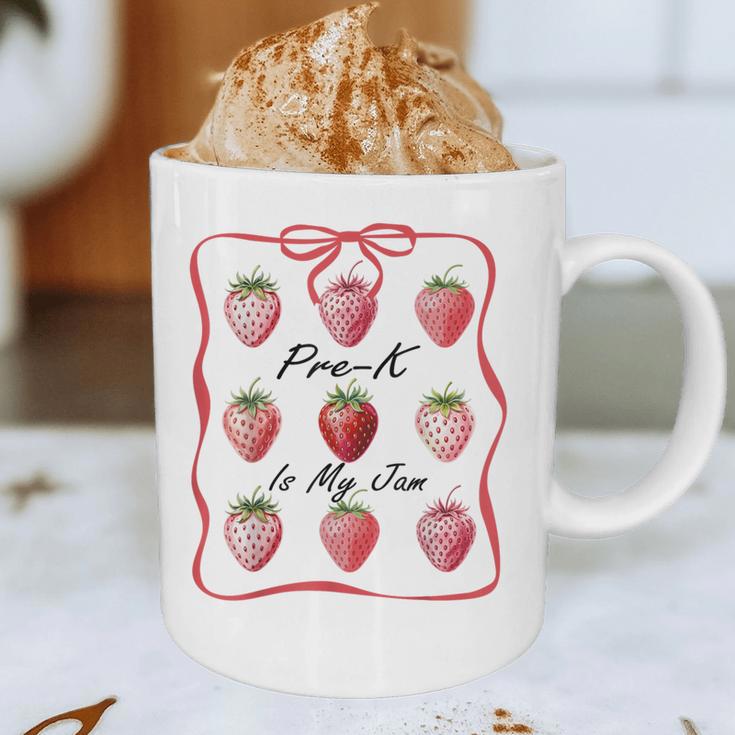 Pre K Is My Jam Teacher Team Crew Preschool Cute Strawberry Graphic Print Coffee Mug, novelty gifts, funny gifts