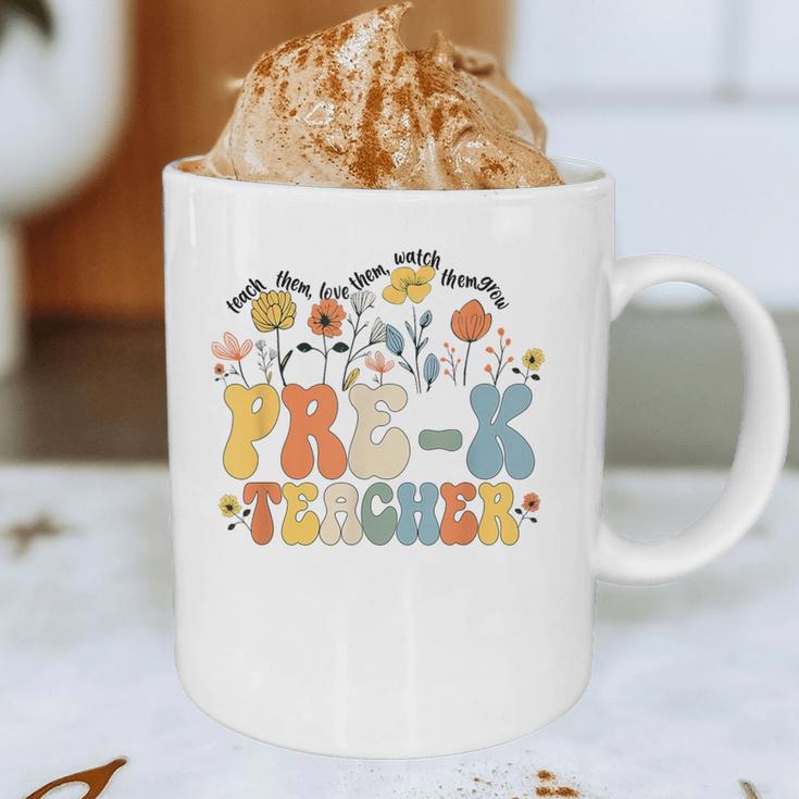 Pre-k Teacher Appreciation Teaching Wildflowers Graphic Print Coffee Mug, novelty gifts, funny gifts