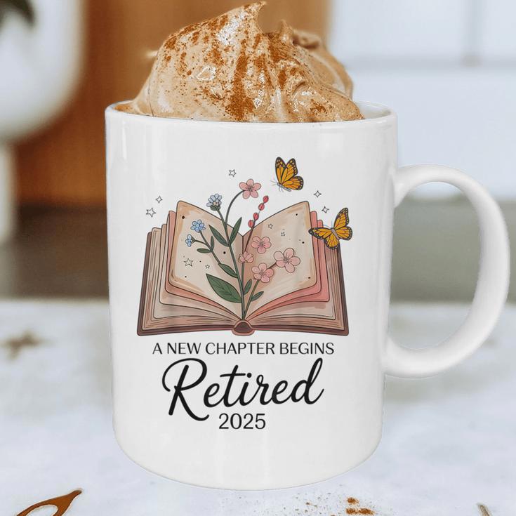 Retired 2025 A New Chapter Begins Retirement Teacher Book Graphic Print Coffee Mug, novelty gifts, funny gifts Retired 2025 A New Chapter Begins Retirement Teacher Book Graphic Print Coffee Mug, novelty gifts, funny gifts