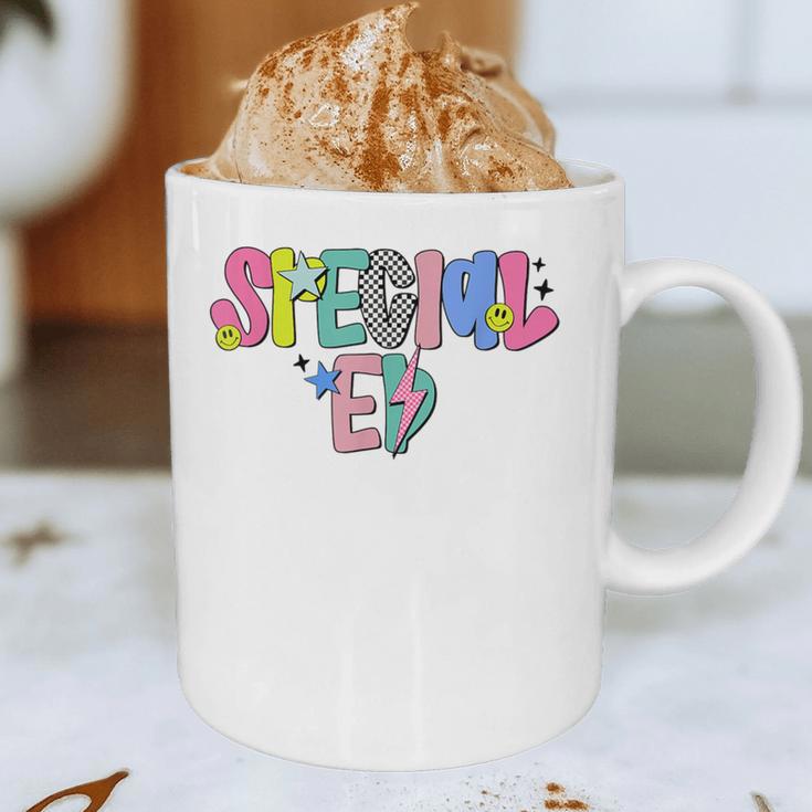 Retro Checkered Special Education Teacher Back To School Graphic Print Coffee Mug, novelty gifts, funny gifts Retro Checkered Special Education Teacher Back To School Graphic Print Coffee Mug, novelty gifts, funny gifts