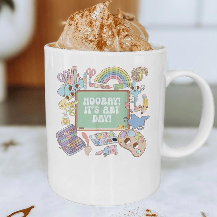 Retro Hooray It's Art Day Art Teacher Back To School Women Graphic Print Coffee Mug, novelty gifts, funny gifts Retro Hooray It's Art Day Art Teacher Back To School Women Graphic Print Coffee Mug, novelty gifts, funny gifts
