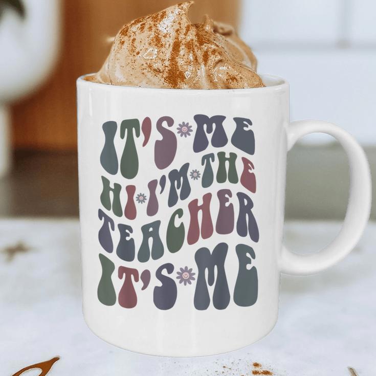 Retro IT'S ME Hi I'm The TEACHER Groovy Testing Squad Pink Graphic Print Coffee Mug, novelty gifts, funny gifts Retro IT'S ME Hi I'm The TEACHER Groovy Testing Squad Pink Graphic Print Coffee Mug, novelty gifts, funny gifts