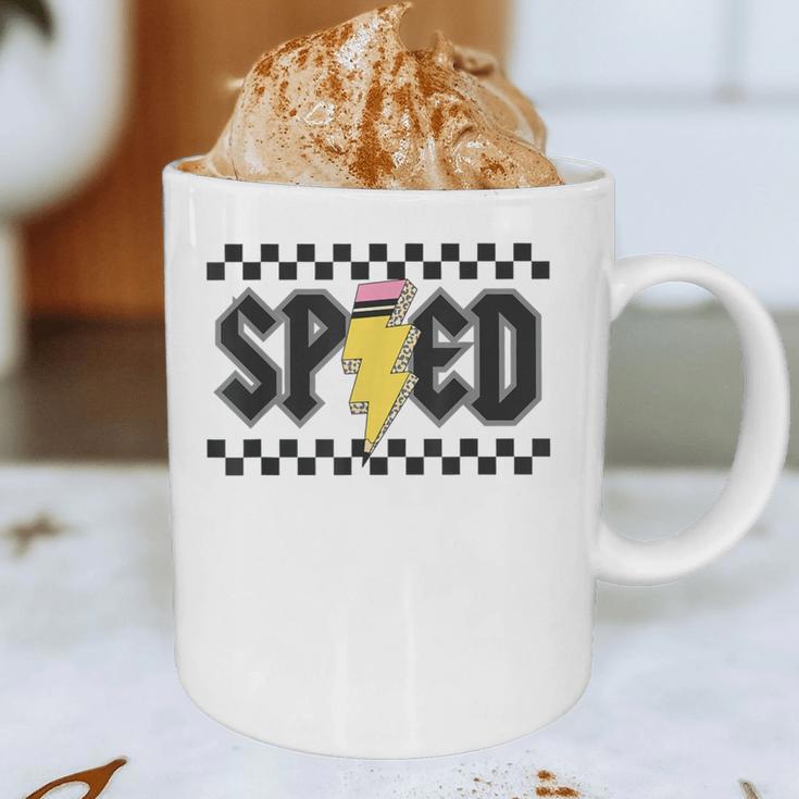 Retro SPED Teacher Pencil Lightning Bolt Back To School Graphic Print Coffee Mug, novelty gifts, funny gifts Retro SPED Teacher Pencil Lightning Bolt Back To School Graphic Print Coffee Mug, novelty gifts, funny gifts