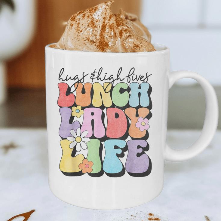 Soul Bleach Teacher Staff First Day Of School Last Hugs & High Fives Lunch Lady Vibes Blue Classic Fit Graphic Print Coffee Mug, novelty gifts, funny gifts Soul Bleach Teacher Staff First Day Of School Last Hugs & High Fives Lunch Lady Vibes Blue Classic Fit Graphic Print Coffee Mug, novelty gifts, funny gifts