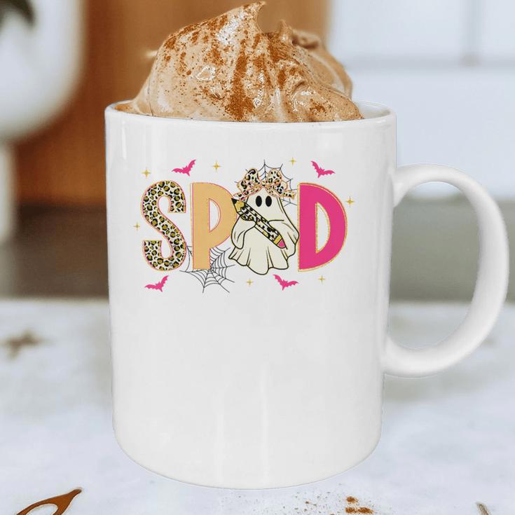 Sped Teacher Halloween Ghost Special Education Preppy Fall Graphic Print Coffee Mug, novelty gifts, funny gifts Sped Teacher Halloween Ghost Special Education Preppy Fall Graphic Print Coffee Mug, novelty gifts, funny gifts