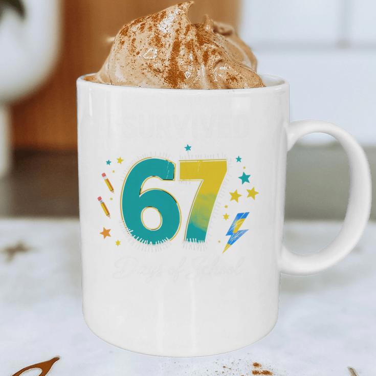 I Survived 67 Days Of School Teachers Students Meme Graphic Print Coffee Mug, novelty gifts, funny gifts I Survived 67 Days Of School Teachers Students Meme Graphic Print Coffee Mug, novelty gifts, funny gifts