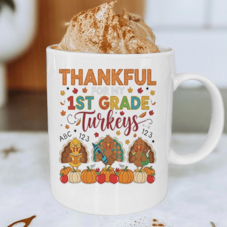 Teach Thanksgiving Teacher Thankful For My 1st Grade Turkeys Graphic Print Coffee Mug, novelty gifts, funny gifts Teach Thanksgiving Teacher Thankful For My 1st Grade Turkeys Graphic Print Coffee Mug, novelty gifts, funny gifts