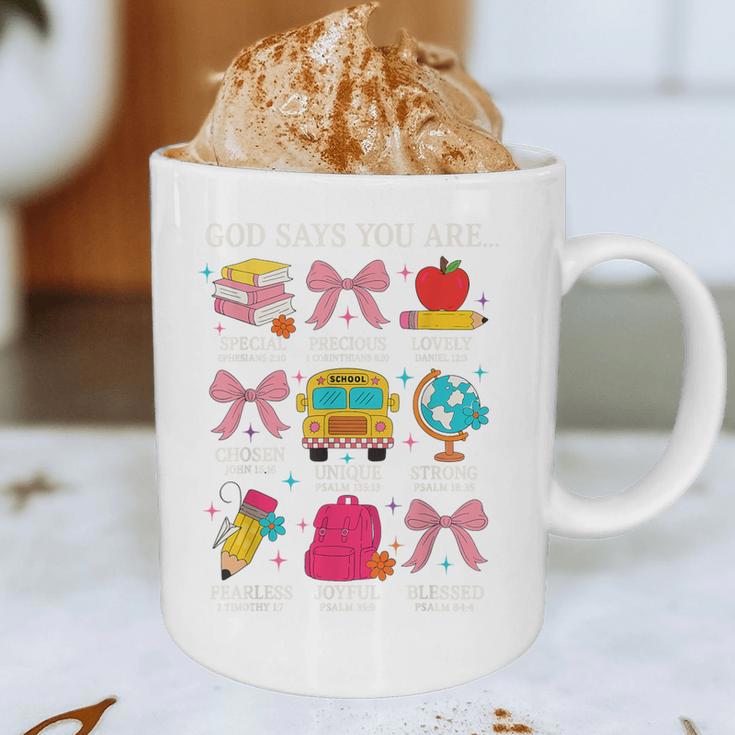 Teacher Christian God Says I Am Faith Religious Bible Verse Graphic Print Coffee Mug, novelty gifts, funny gifts Teacher Christian God Says I Am Faith Religious Bible Verse Graphic Print Coffee Mug, novelty gifts, funny gifts