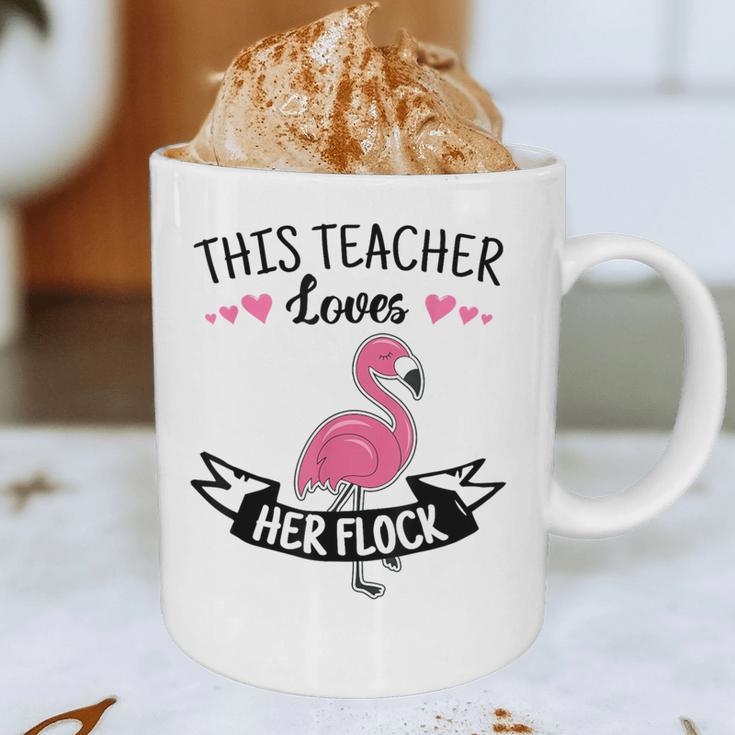 This Teacher Loves Her Flock Cute Flamingo Teacher Graphic Print Coffee Mug, novelty gifts, funny gifts This Teacher Loves Her Flock Cute Flamingo Teacher Graphic Print Coffee Mug, novelty gifts, funny gifts