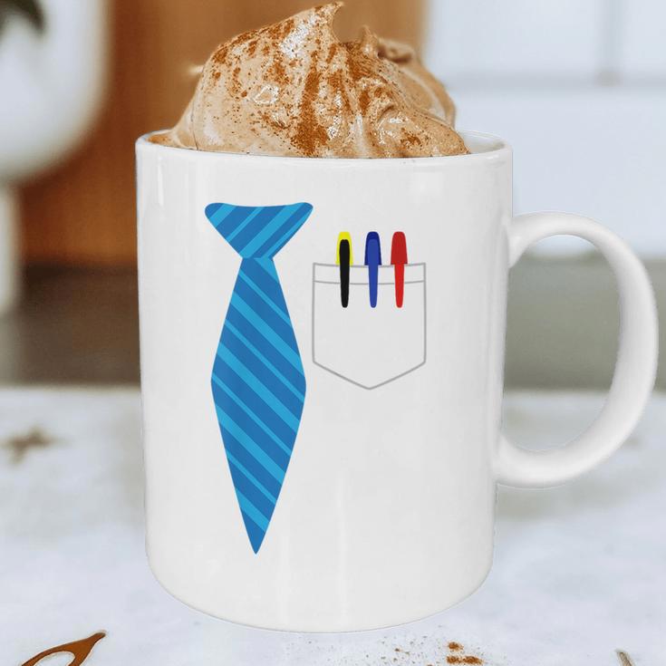 Teacher Tie & Pocket Protector Costume School Graphic Print Coffee Mug, novelty gifts, funny gifts Teacher Tie & Pocket Protector Costume School Graphic Print Coffee Mug, novelty gifts, funny gifts