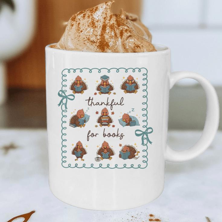 Thankful For Books Turkey Reading Book Lovers Fall Teacher Graphic Print Coffee Mug, novelty gifts, funny gifts Thankful For Books Turkey Reading Book Lovers Fall Teacher Graphic Print Coffee Mug, novelty gifts, funny gifts