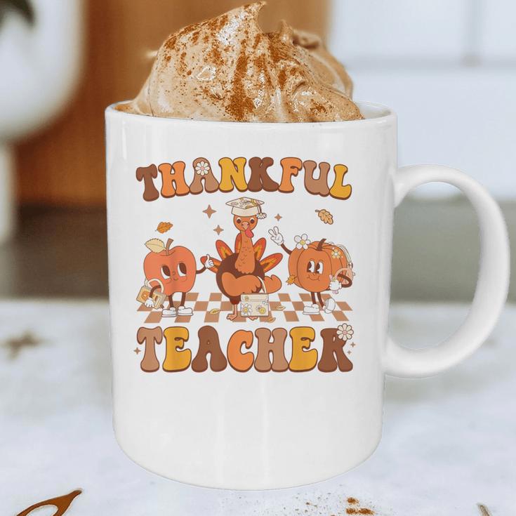 Thankful Teacher Retro Groovy Thanksgiving Fall Women Men Graphic Print Coffee Mug, novelty gifts, funny gifts Thankful Teacher Retro Groovy Thanksgiving Fall Women Men Graphic Print Coffee Mug, novelty gifts, funny gifts