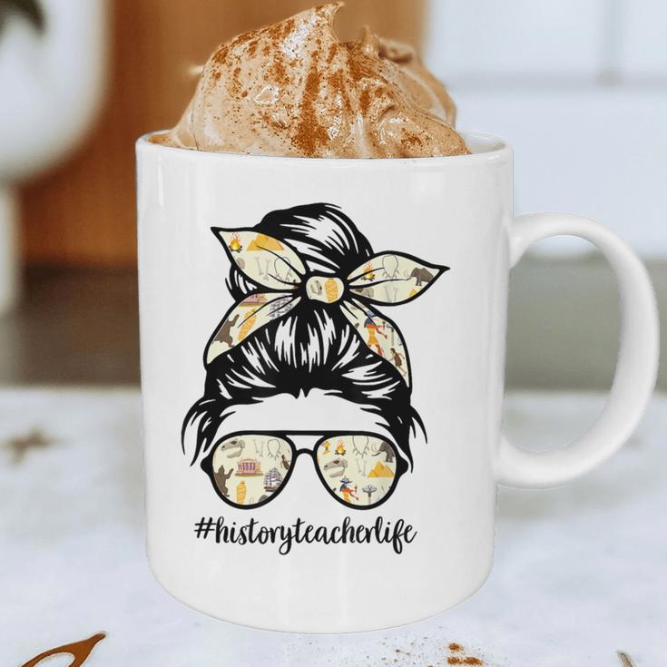 History Teacher Messy Bun Life Hair Glasses Graphic Print Coffee Mug, novelty gifts, funny gifts History Teacher Messy Bun Life Hair Glasses Graphic Print Coffee Mug, novelty gifts, funny gifts
