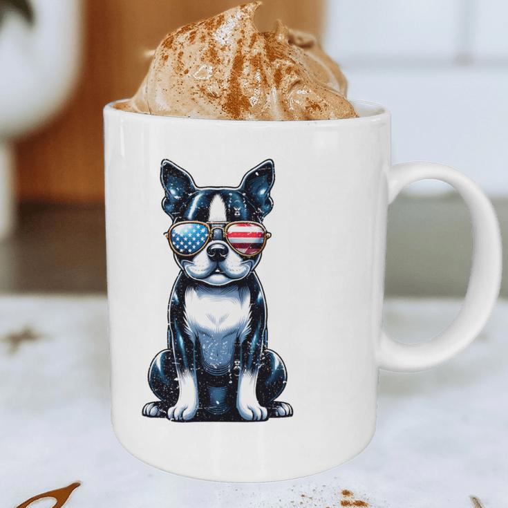 USA Flag Boston Terrier Best Dog Mom Ever 2025 Graphic Print Coffee Mug, novelty gifts, funny gifts