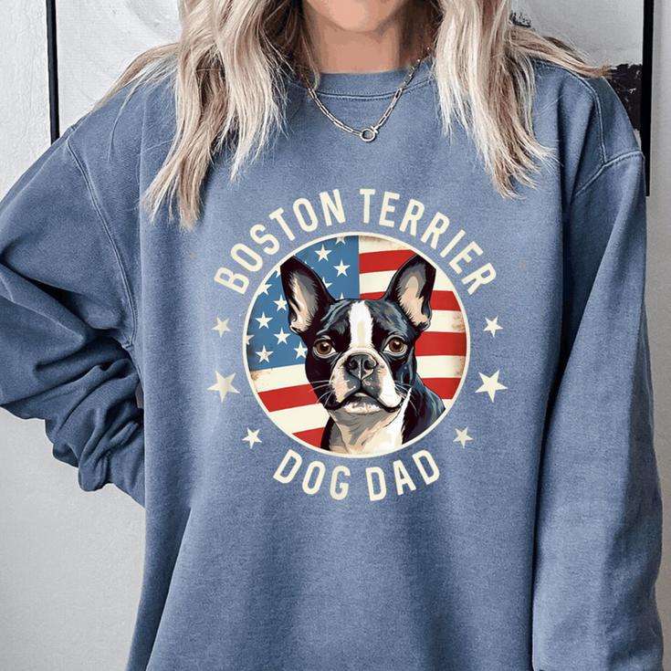 Boston Bull Terrier Men Boston Terrier Dog Dad Comfort Colors Sweatshirt