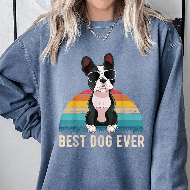Boston Terrier Boston-Bulldog For Men Women Girls Kids Comfort Colors Sweatshirt
