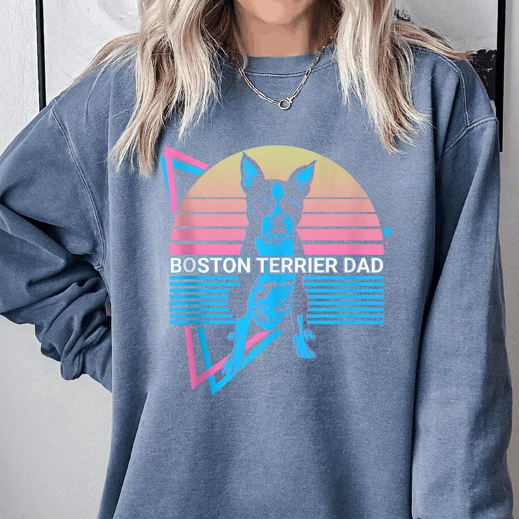 Boston Terrier Dad Retro Comfort Colors Sweatshirt