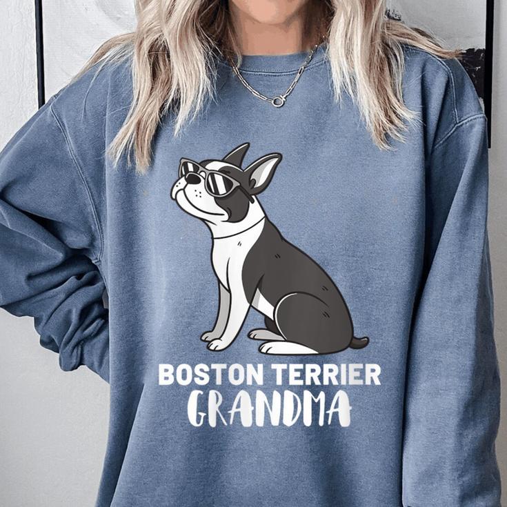 Boston Terrier Dog Owner Grandma Comfort Colors Sweatshirt