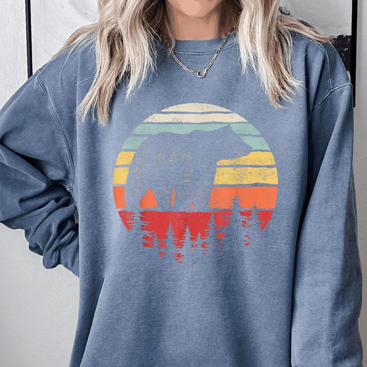 Catch Some Rays Vintage Retro Grizzly Bear Comfort Colors Sweatshirt