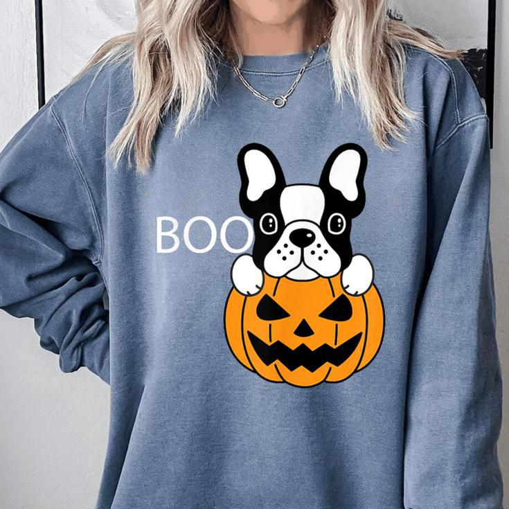 The Halloween Boston Terrier Comfort Colors Sweatshirt