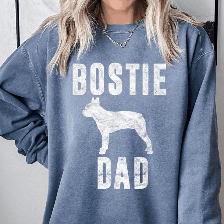 Vintage Boston Terrier Dad Dog Daddy Bostie Father Comfort Colors Sweatshirt