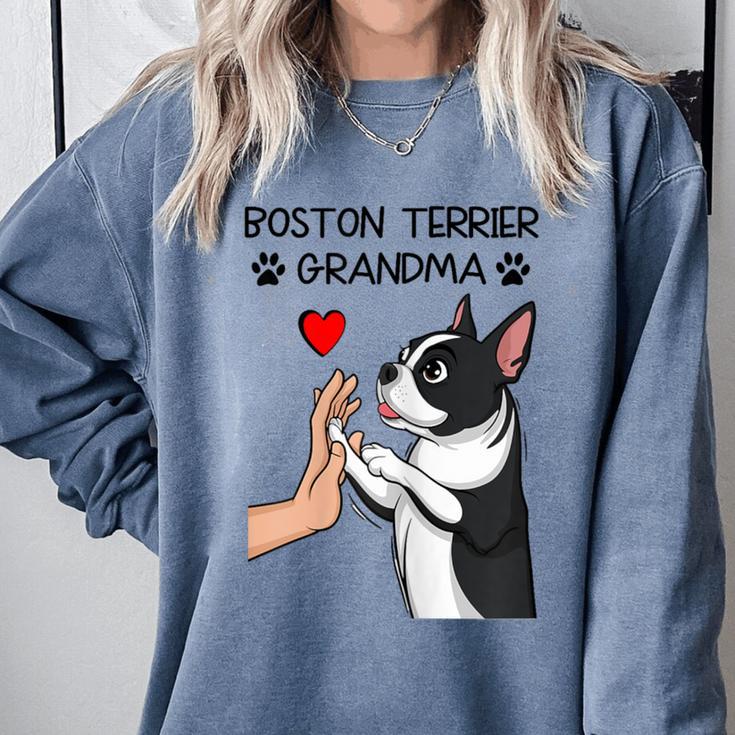 Boston Terrier Grandma Mother's Day Dog Mom Comfort Colors Sweatshirt